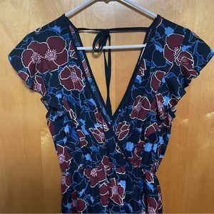 BAND OF GYPSIES | Women’s Floral Blue Jumpsuit Size Small